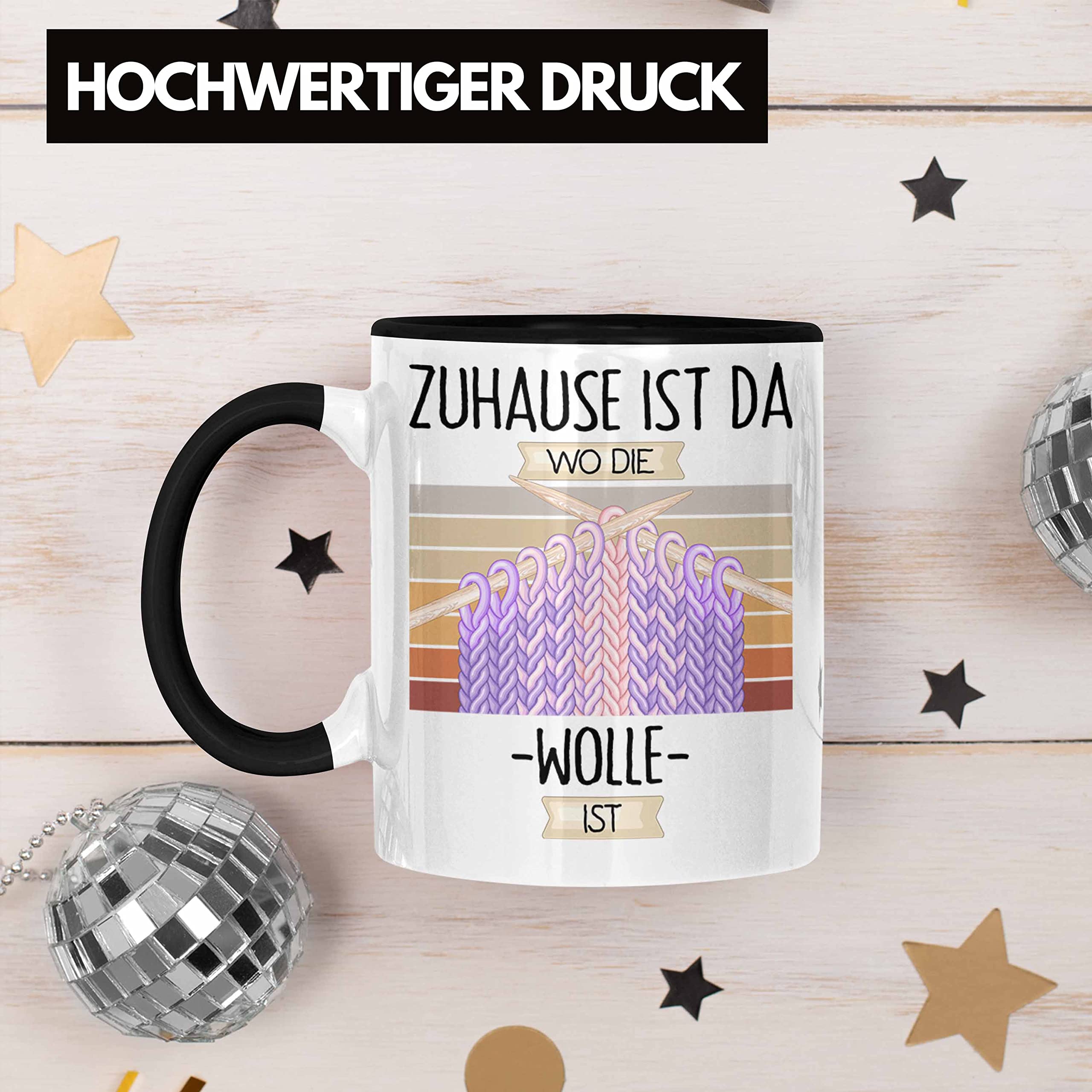 Trendation Stricken Tasse – „Der Perfekte Tag“ Spruch, Beidseitig Bedruckt, Spülmaschinengeeignet