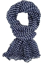 Ella Jonte Men's Lightweight Scarf in Red, Blue, Black or Grey White Stripes