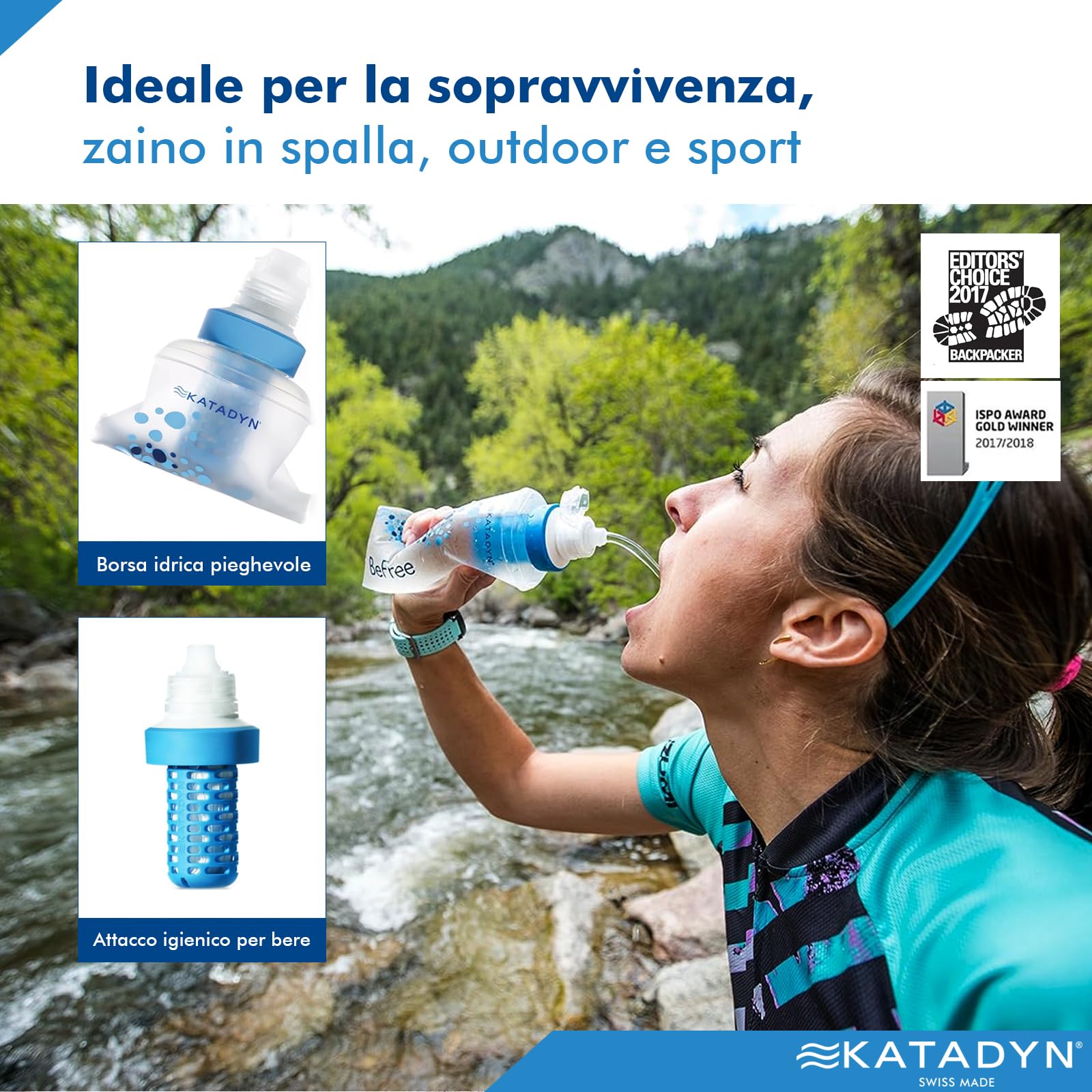KATADYN BeFree Filtro dell'Acqua, Volume: 0.6 Litri