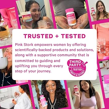 Pink Stork Total Glow Gummies for Women 60 Berry Gummies | Hair, Skin & Nails Vitamin with Biotin, Vitamin A, B6, B12, Folate, Zinc - Radiant Skin Support, Strong Nails Support
