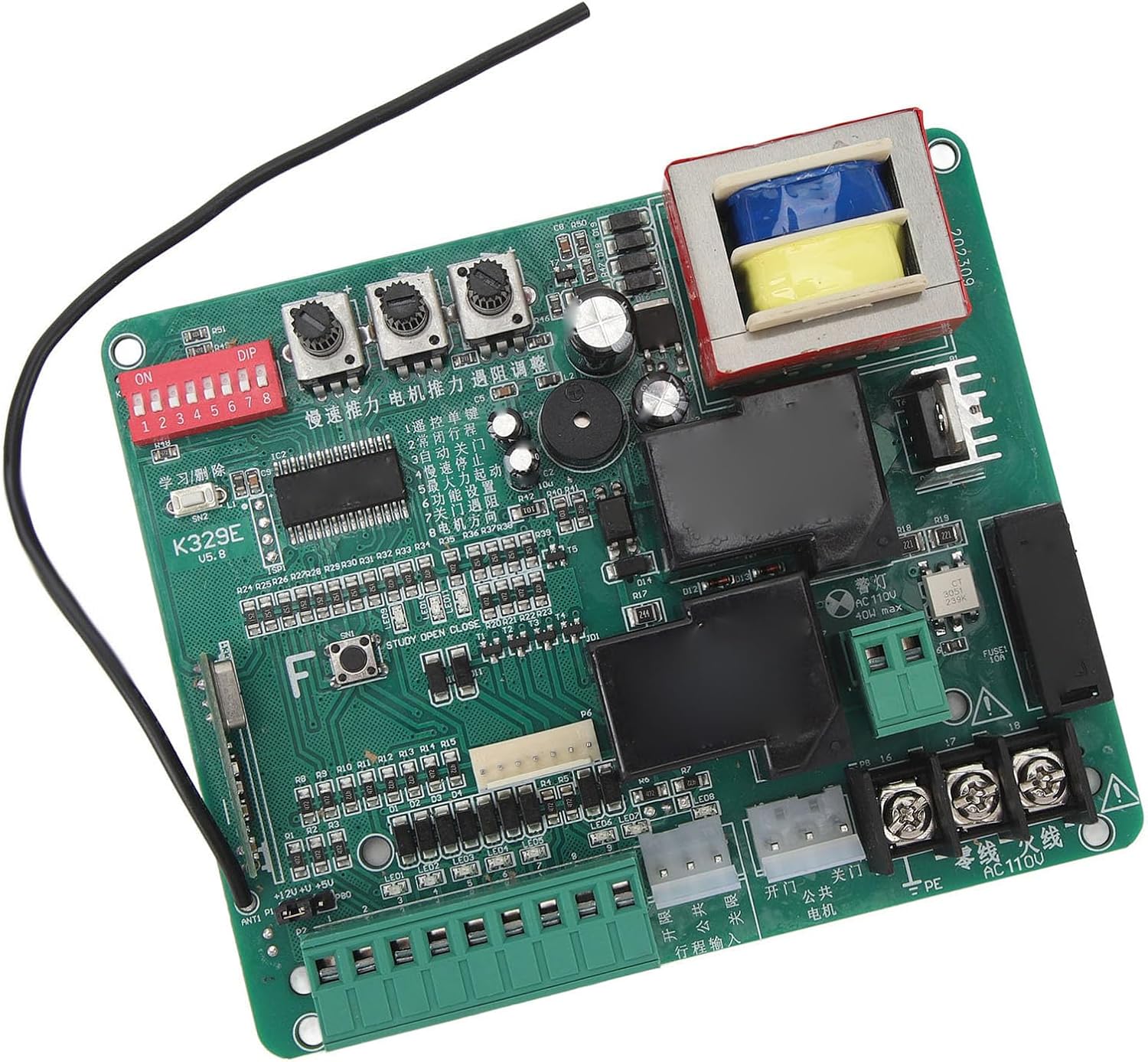 Universal Circuit Board for AC Sliding Gate Openers Main Electronic Control Board for Sliding Gate Motor and Accessories Control Board for AC Sliding Gate Opener Control Board