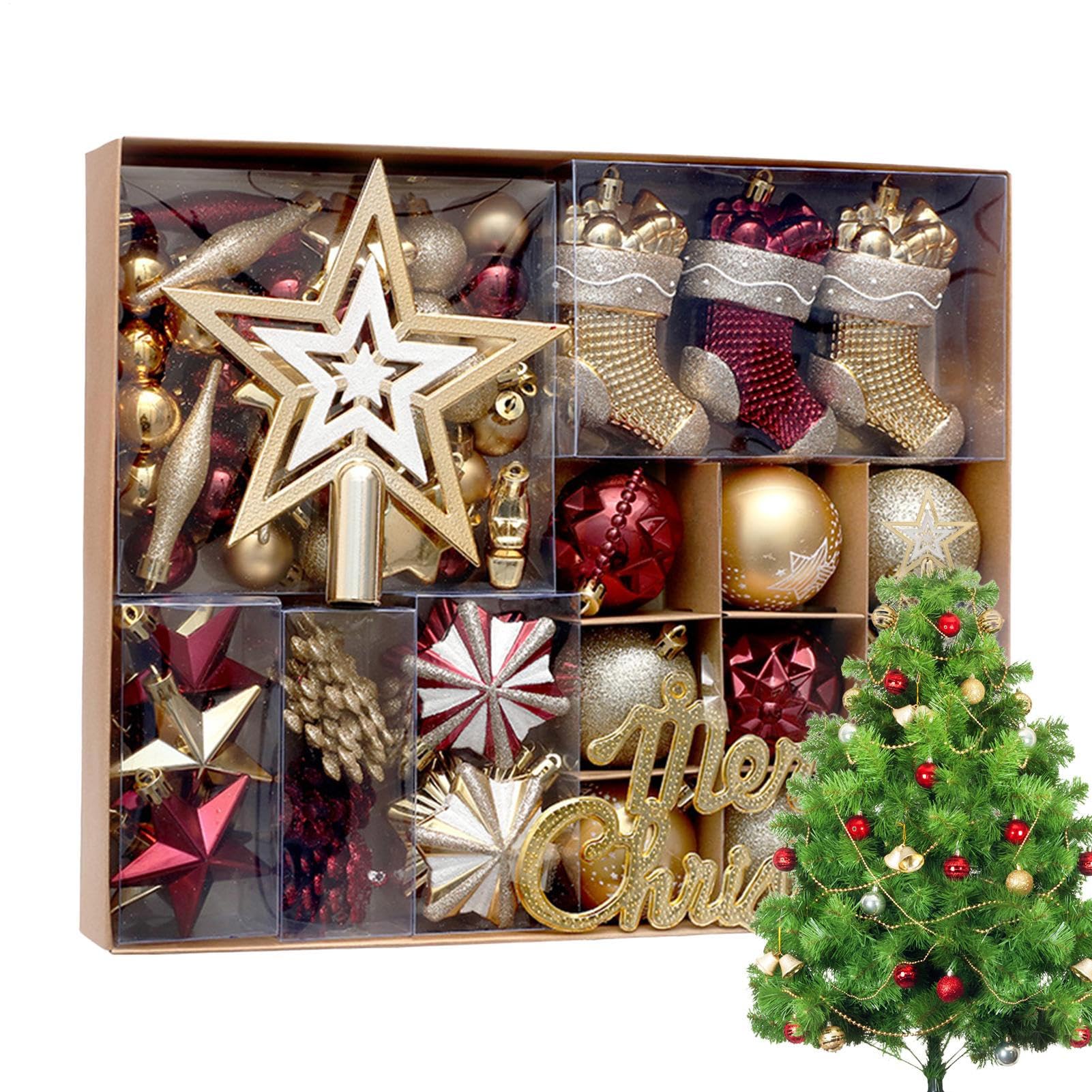 Decorazioni per albero di Natale, 70 pezzi, infrangibili