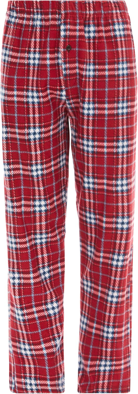 North 15 Boy's Fleece Pajama Pants - Soft Cozy Sleepwear Bottoms for Kids