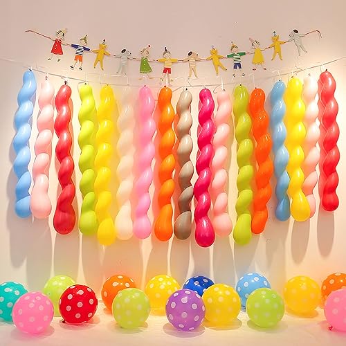 Miniatura 5 de 200 globos helicoides decoración de fiesta de látex globos con bomba (globo helicoidal)