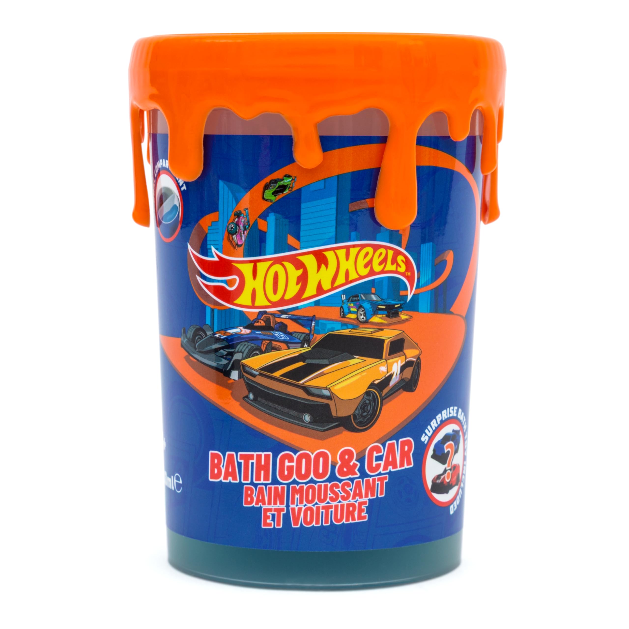 Hot Wheels Children's Bath Goo & Toy Car - Bath Goo 200ml - Children's Bath Goo - Bubble Bath - Bath Slime