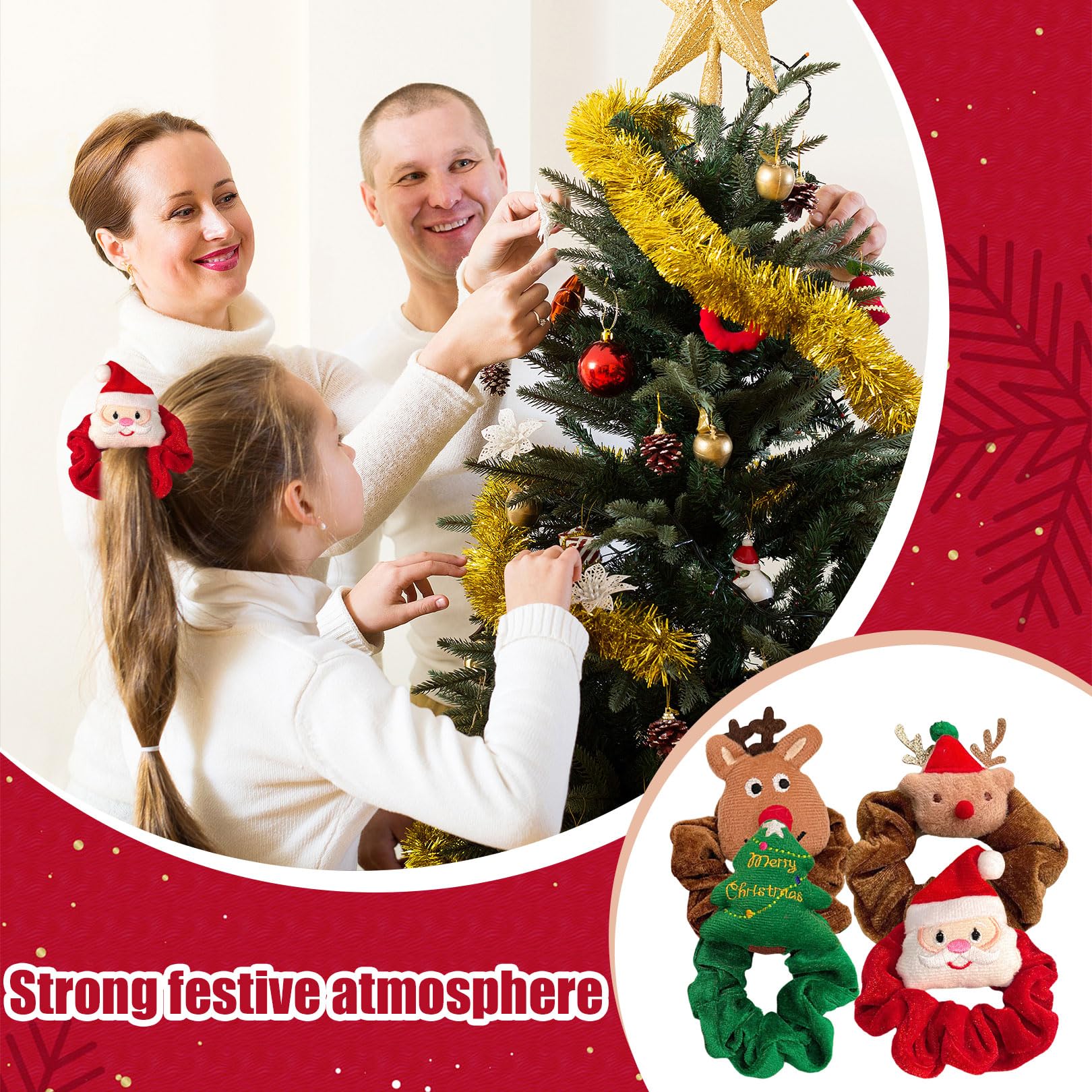 15-teiliges Weihnachts-Haarschmuck-Set – Haarspangen & -clips Mit Weihnachtsmann, Elch & Schneemann – Für Mädchen, Kinder