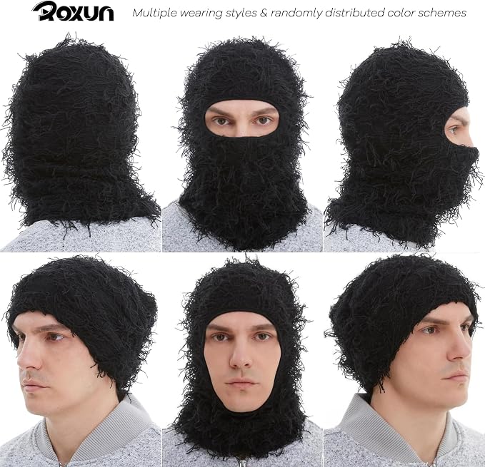 Balaclava Pasamontañas ROXUN Negra Tejida miniatura 2