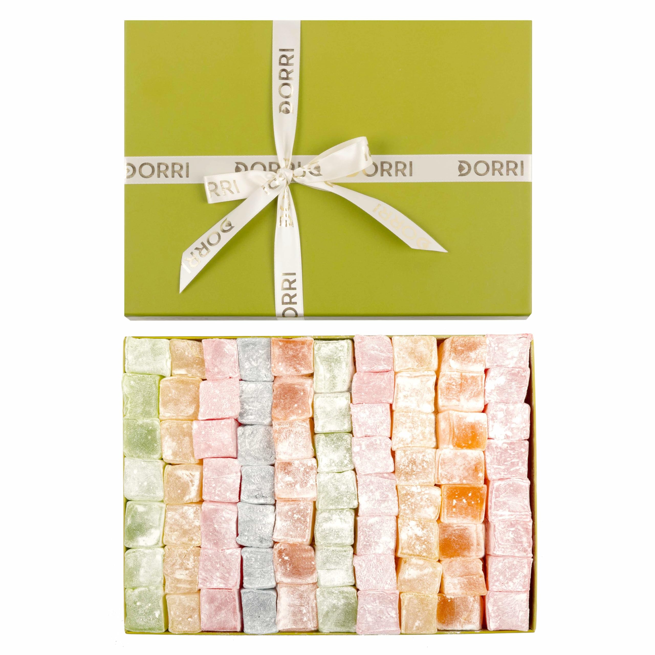 Assorted Turkish Delight 1kg | Apple, Banana, Blueberry, Cherry, Lemon, Orange, Mango, Mint, Pineapple, Rose, Strawberry - Turkish Delight Gift Set, Premium Quality Lokum, Gluten Free