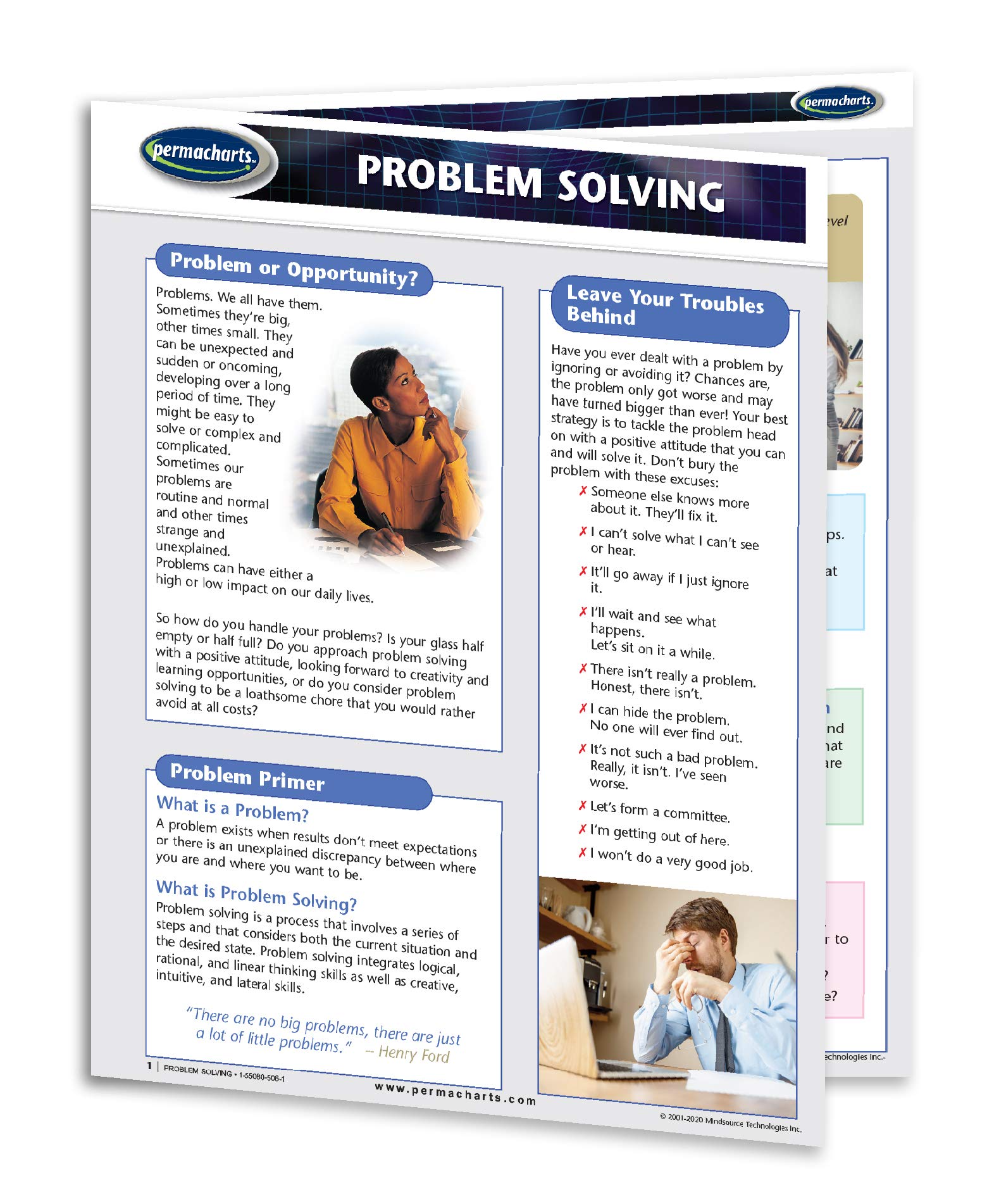 Permacharts Problem Solving Strategies- Productivity Quick Reference Guide