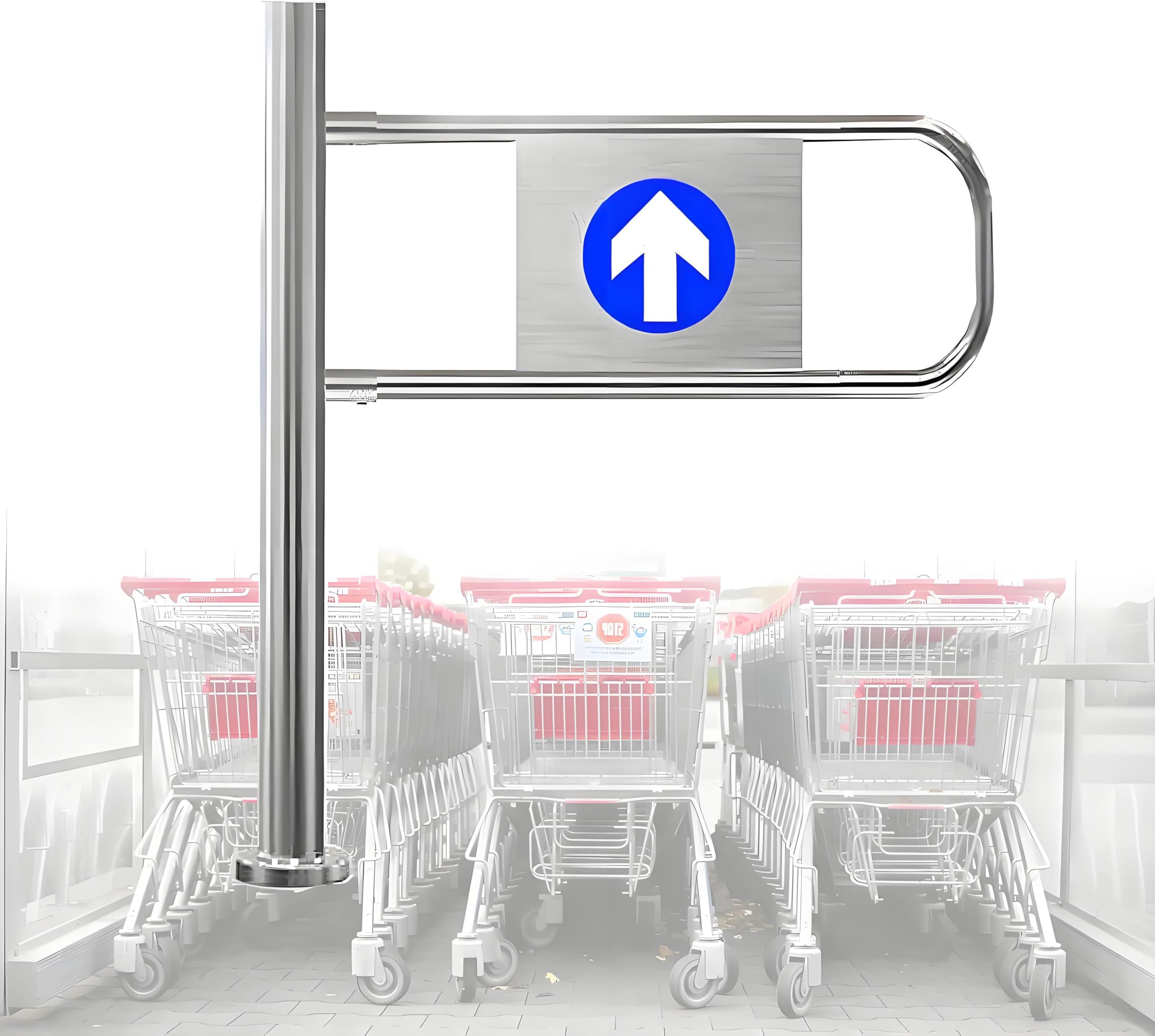 Portillon pour supermarchés et entrepôts à sens unique 90cm