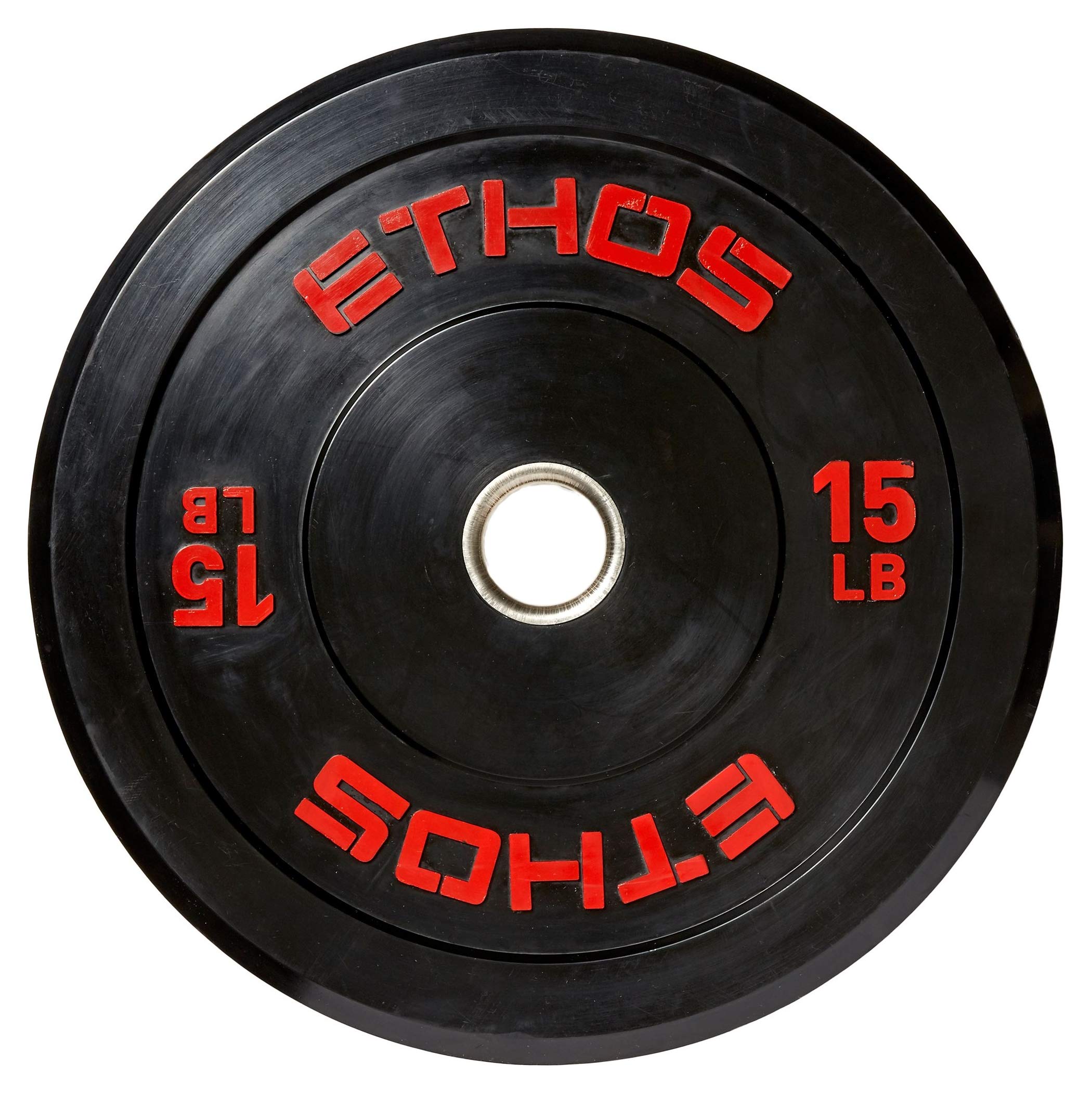 Ethos 15 lb. Olympic Rubber Bumper Plate