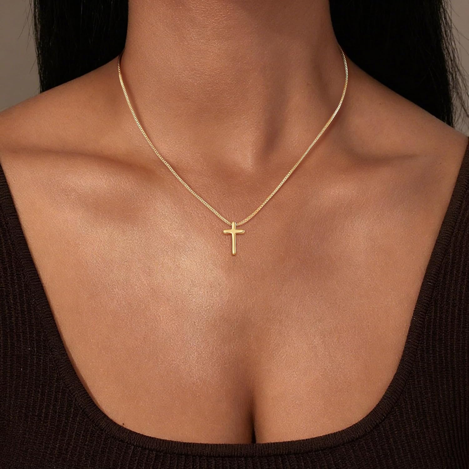 Cross Necklace for Women Non Tarnish - Dainty 14K Gold/Silver Plated Cross Infinity Pendant Charm Necklaces Simple Religious Jewelry - Image 8