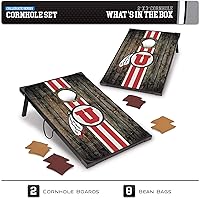 Vista 2 de Wild Sports NCAA 2' x 3' MDF Deluxe Cornhole Set - with Corners and Aprons