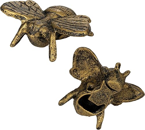 Creative Co-Op Abrebotellas de abeja de metal fundido envejecido, dorado