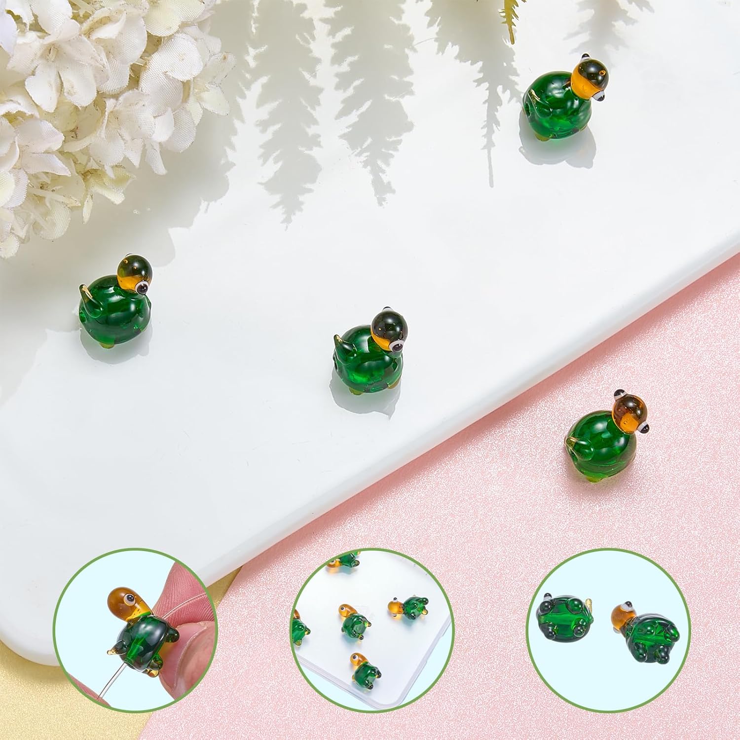 6Pcs Lampwork Glass Beads for Jewelry Making Cute Handmade Ocean Animal Turtle Beads for DIY Summer Theme Bracelet Necklace Earrings - Image 3
