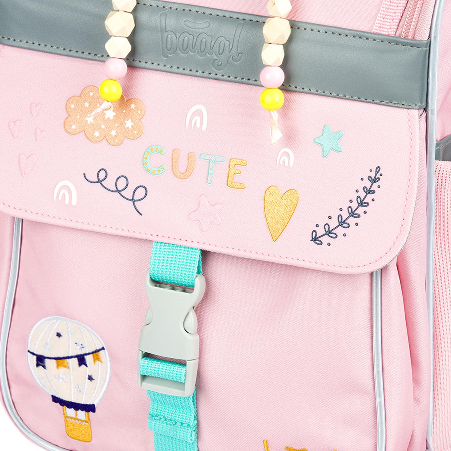 Baagl - Zaino da bambina 1 Klasse – Borsa da scuola ergonomica per bambini – Zaino scolastico con cinturino petto – Borsa scuola elementare