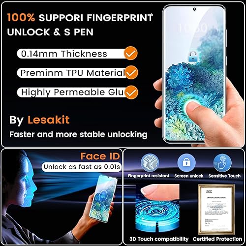 Miniatura 16 de Paquete de 2+2 protectores de pantalla de privacidad para Samsung Galaxy S10 de 6.1 pulgadas, protector de pantalla flexible de TPU antiespía