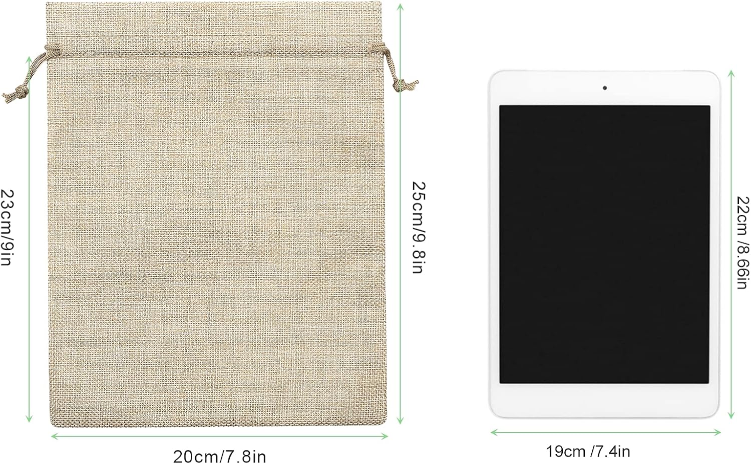 SumDirect 20Pcs Brown Linen Burlap Bags - Image 3