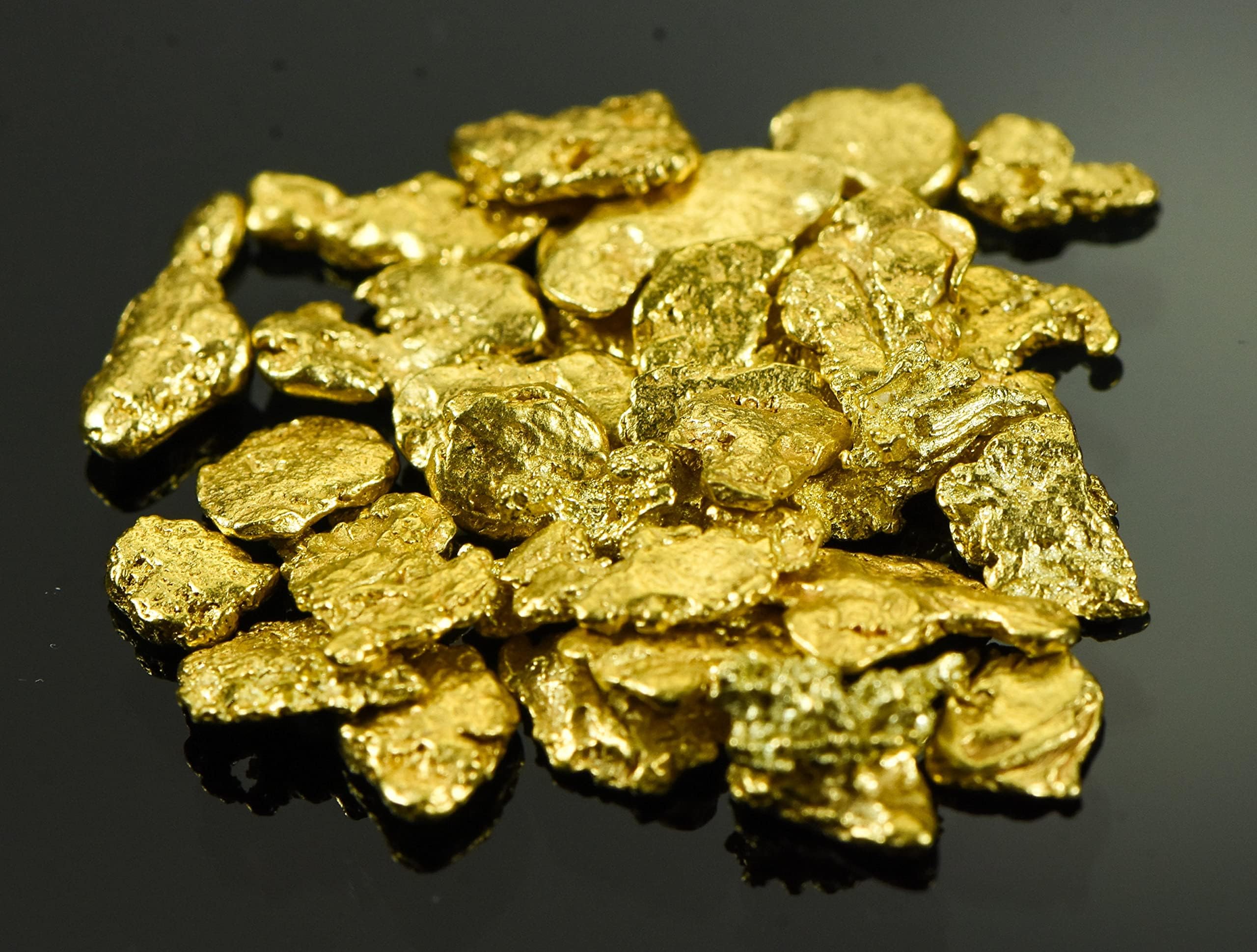 Alaskan Yukon BC Gold Rush Nuggets #6 Mesh 10 Grams of Clean Gold Flakes