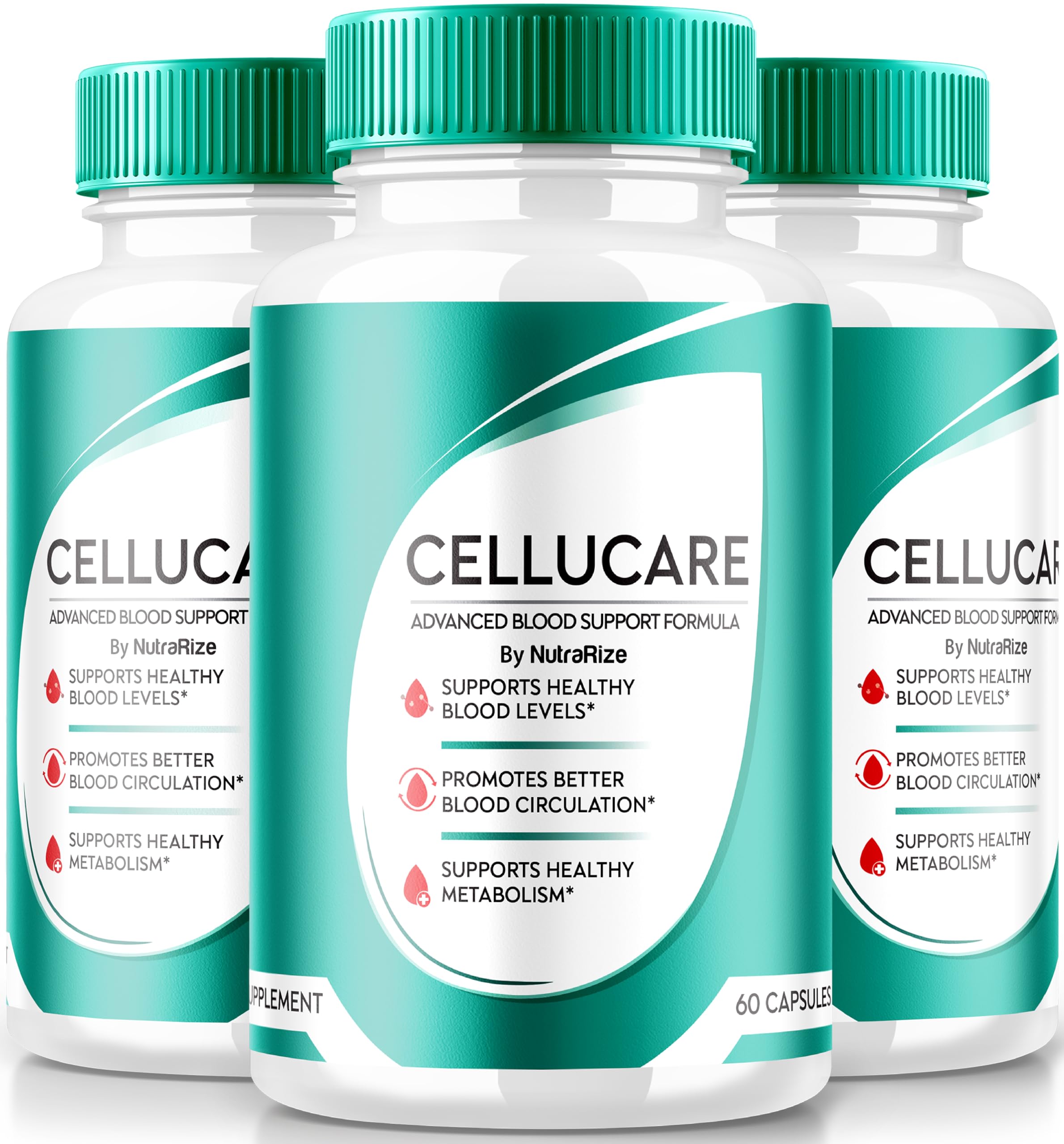 (Pack of 3) Cellucare Capsules, The Powerful Blood Support, Maximum Power Formula for Maintaning Healthy Levels, All Natural Pills to Improve Health, Cellu Care Tablets Reviews (180 Capsules)