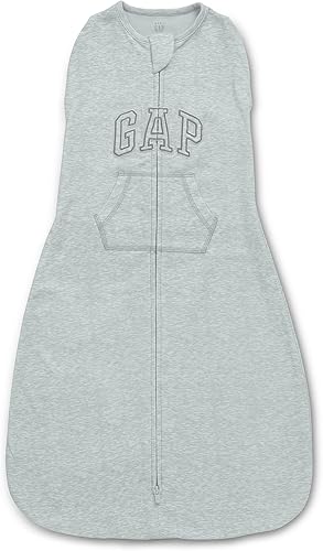Delta Children Gap babyGap TrueSleep - Saco de dormir con cremallera y manta integrada, 100% algodón orgánico, certificado GOTS y Oeko-Tex 100,