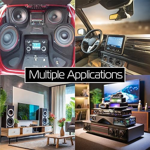 Miniatura 6 de Elite Audio EA-PRO617 Cable RCA de cobre libre de oxígeno de 6 Ch de grado profesional de 17 pies - Conectores de latón, armadura triple blindada