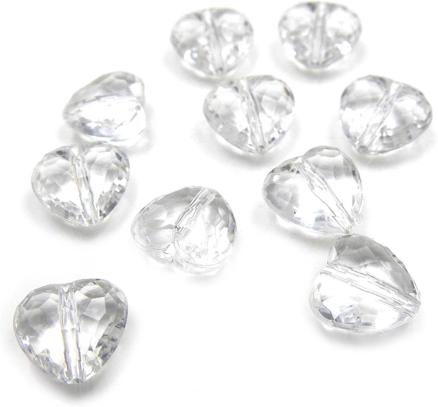 Haru雑貨 クリアパーツ 10個セット 透明 36 ハート カット アクリル ビーズ アクセサリー パーツ ビーズ ストーン 通販 Amazon