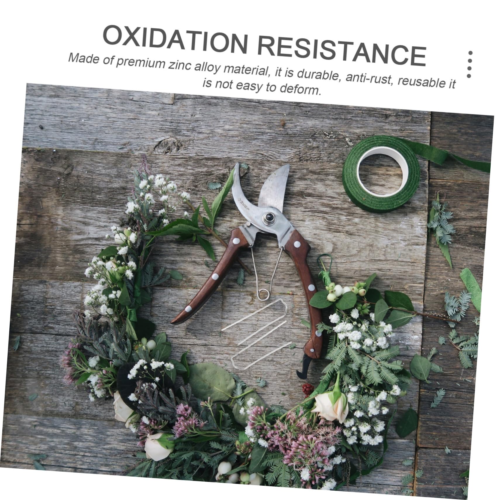 DOITOOL 100 Stück Pflanzstecknadeln M-Förmig aus Zinklegierung Silber für Kranzbasteln Blumenarrangements Garten Dekoration