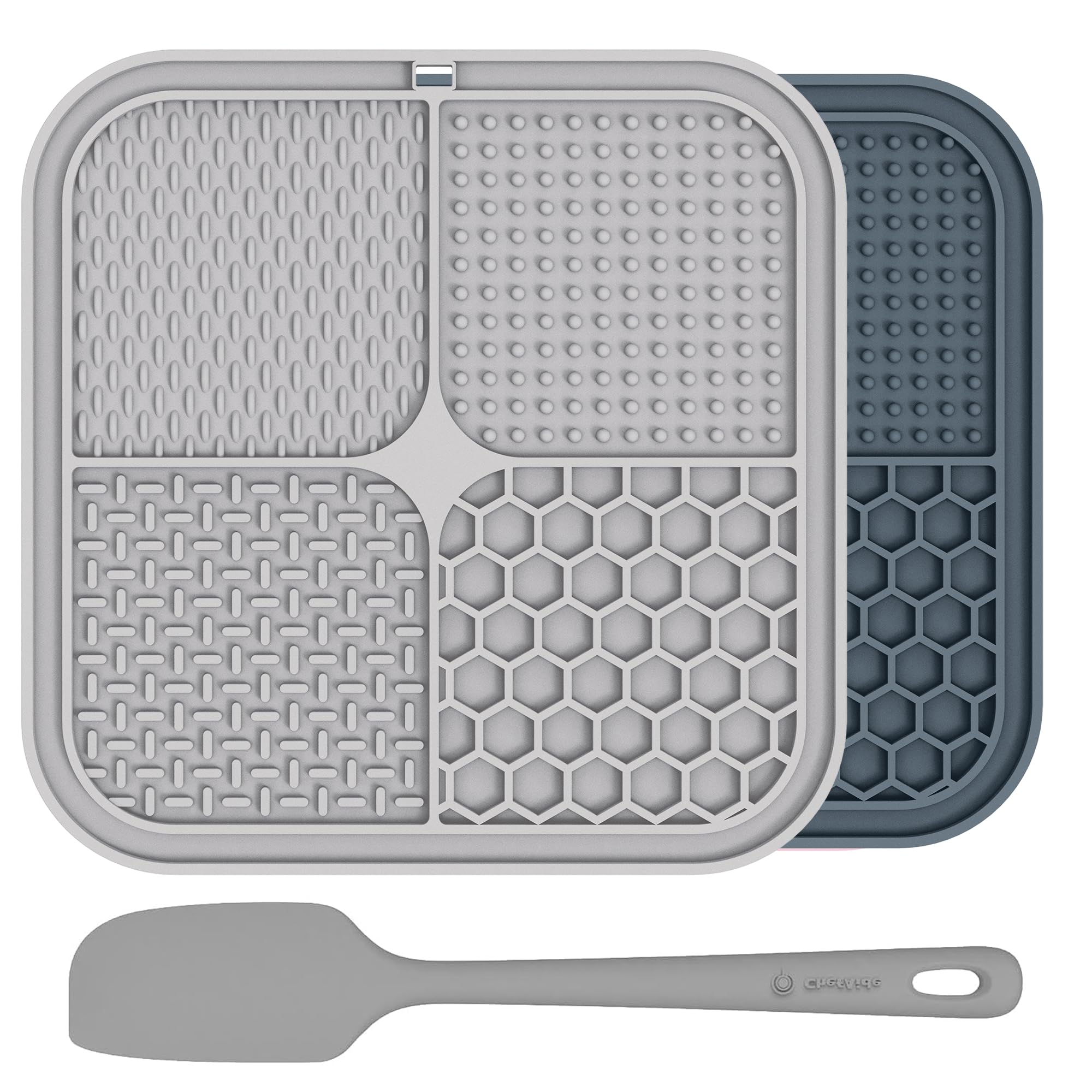 ChefAide 2 Pack Lick Mat for Dogs, Cats &amp; Puppies with Suction Cups