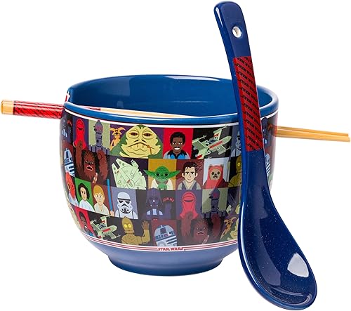 Miniatura 19 de Silver Buffalo Harry Potter Icons - Tazón de cerámica para fideos ramen y arroz con palillos, apto para microondas, 20 onzas