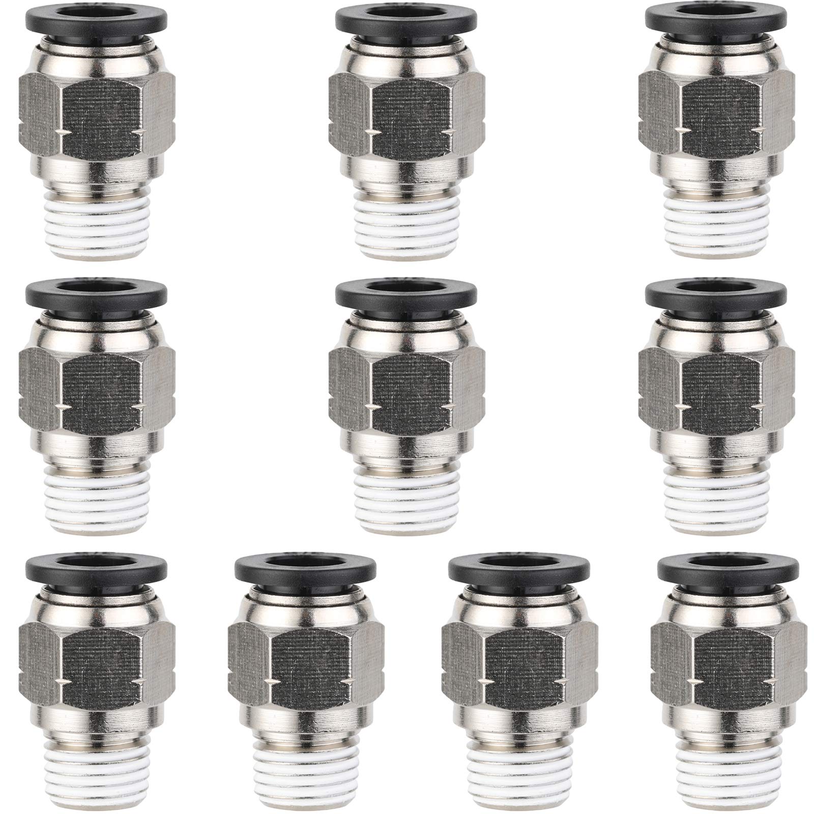 Buy Jienk 10PCS Pneumatic Male Straight 3/8" Tube OD x 1/4" NPT Thread