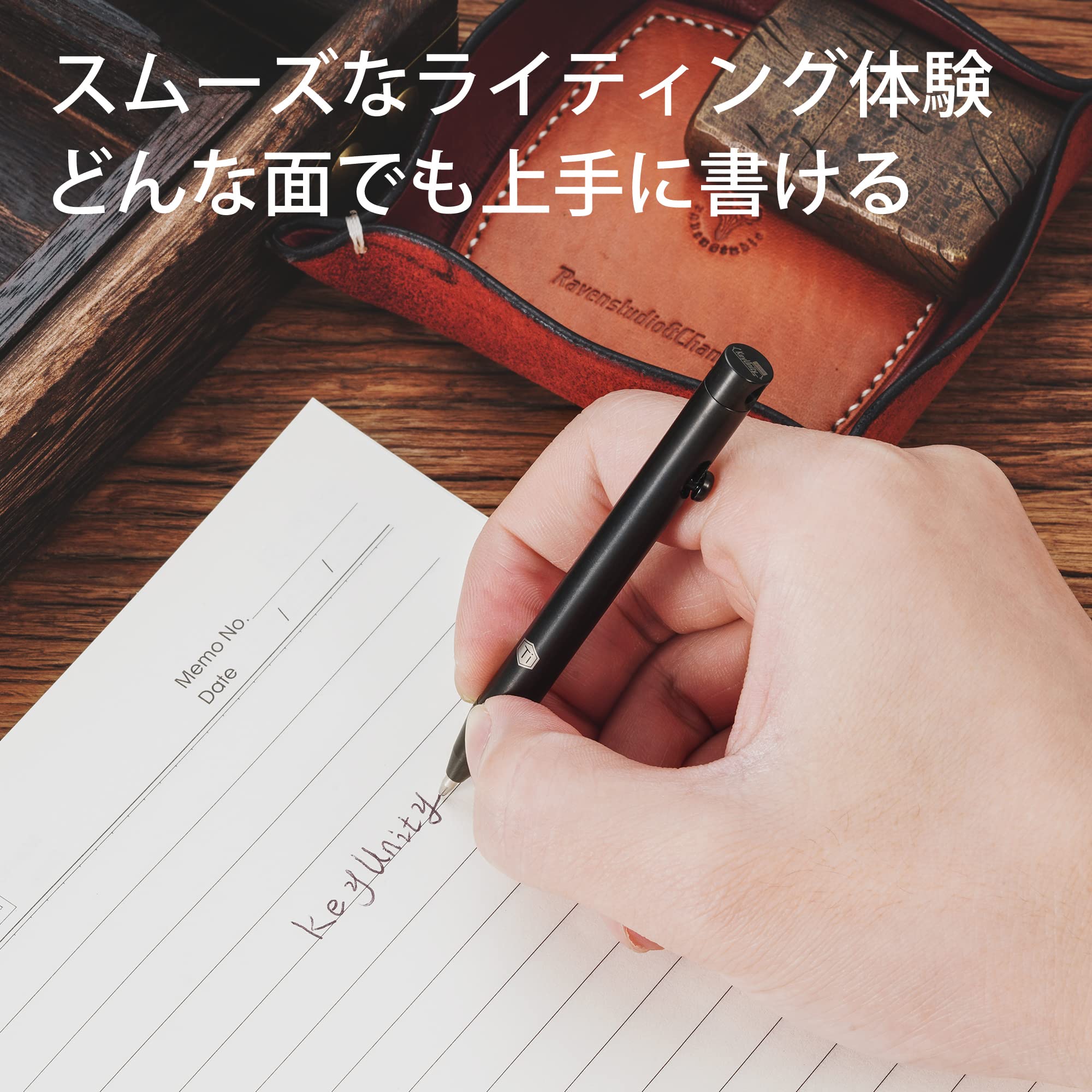 Amazon.co.jp: KeyUnity 多機能ペン チタン 替え芯5本+ばね2本付き 長