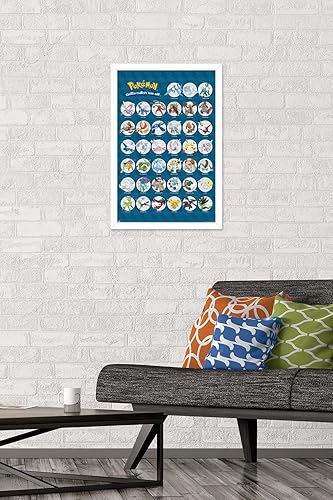 Miniatura 2 de Trends International Pokémon - Legendary Wall Poster, 14.725" x 22.375", White Framed Version