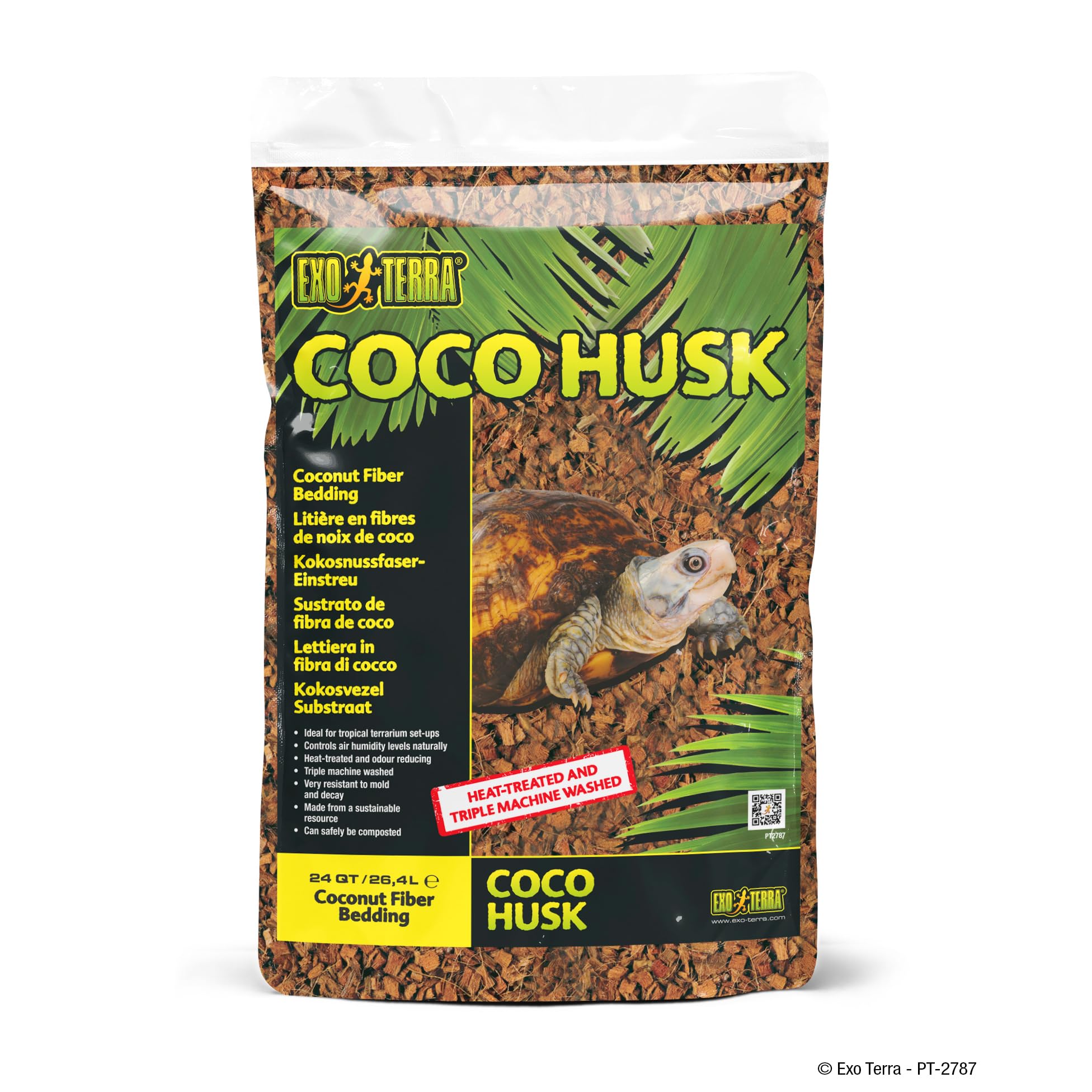 Exo Terra Coco Husk - Lettiera Naturale per rettili, 26,4 l, per umidità Tropicale e scavo