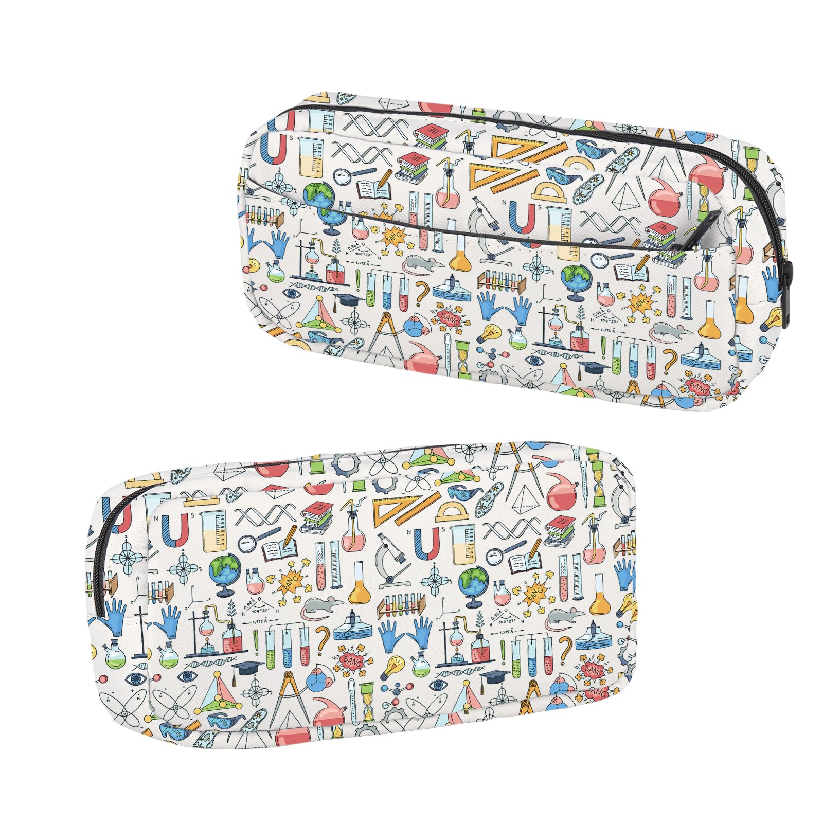 BNQL Chemistry Pencil Case with Zipper Science Gift Chemistry Teacher Gifts for Chemist Science Cosmetic Makeup Bag Organizer