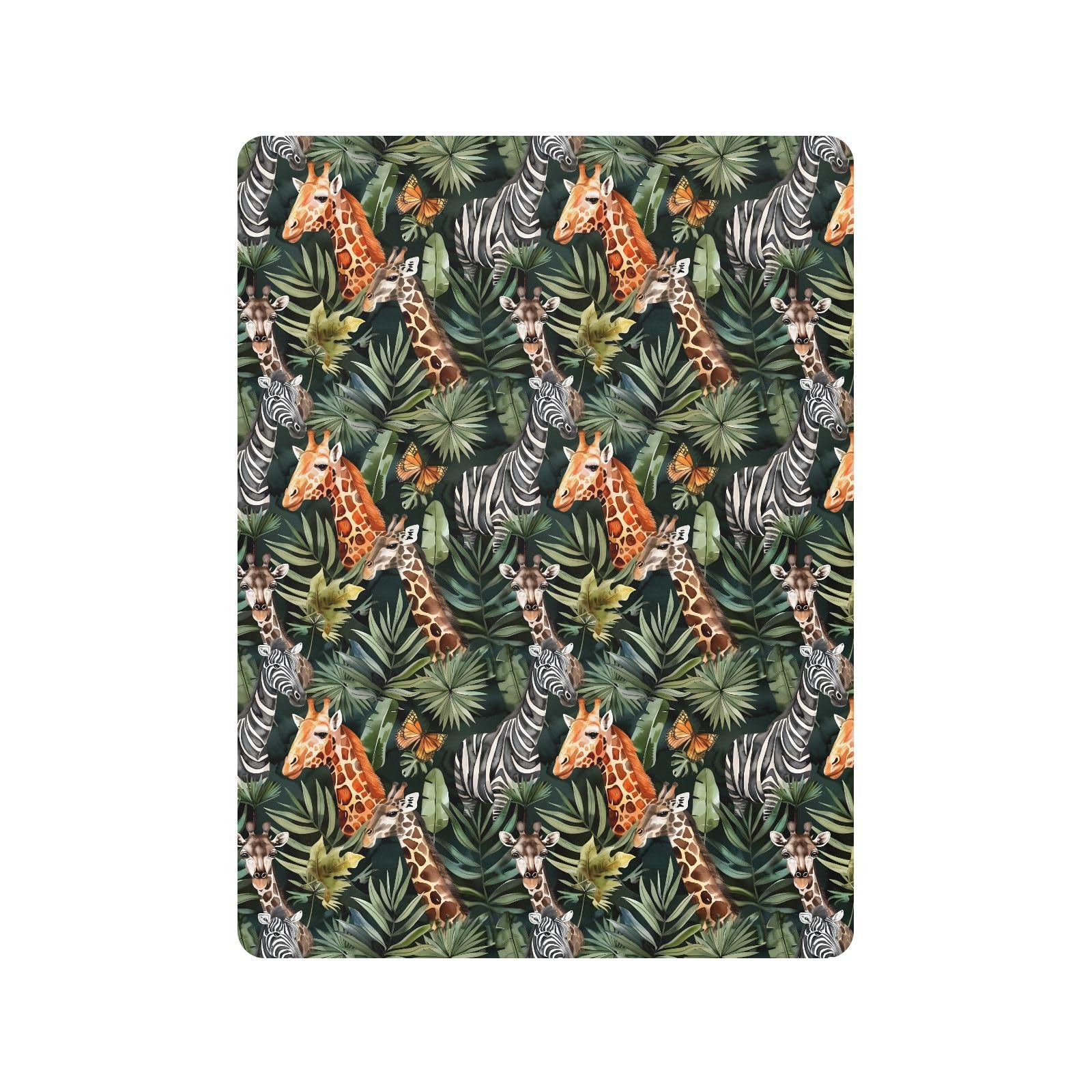 Drap-housse pour berceau de bébé Motif animaux d'Afrique pour garçons et filles 71,1 x 132,1 cm