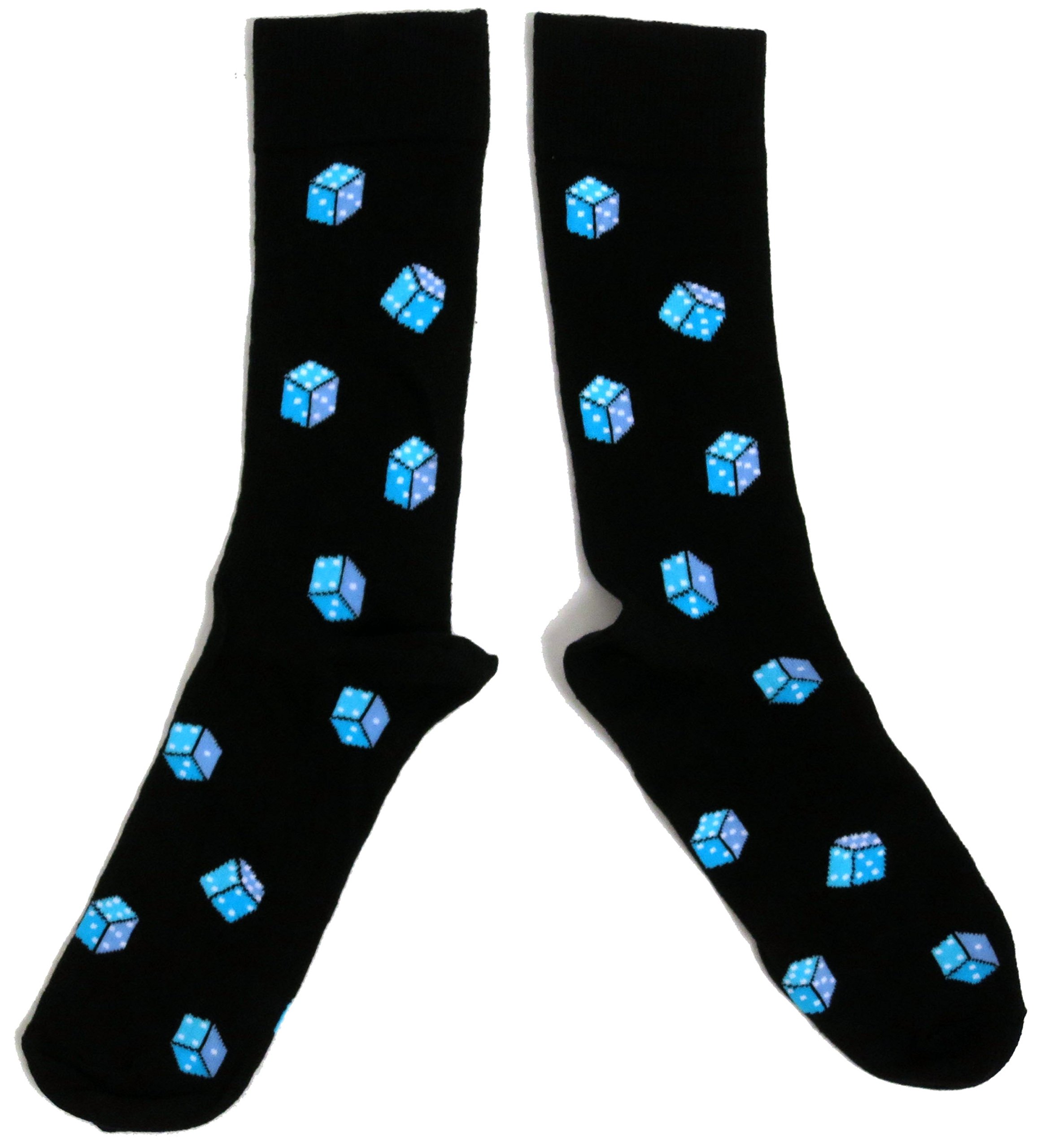 Sock Shack Men's Multicoloured Dice Gambler Casino Lucky Socks Uk 6-11 / Eur 39-45 / Usa 7-12