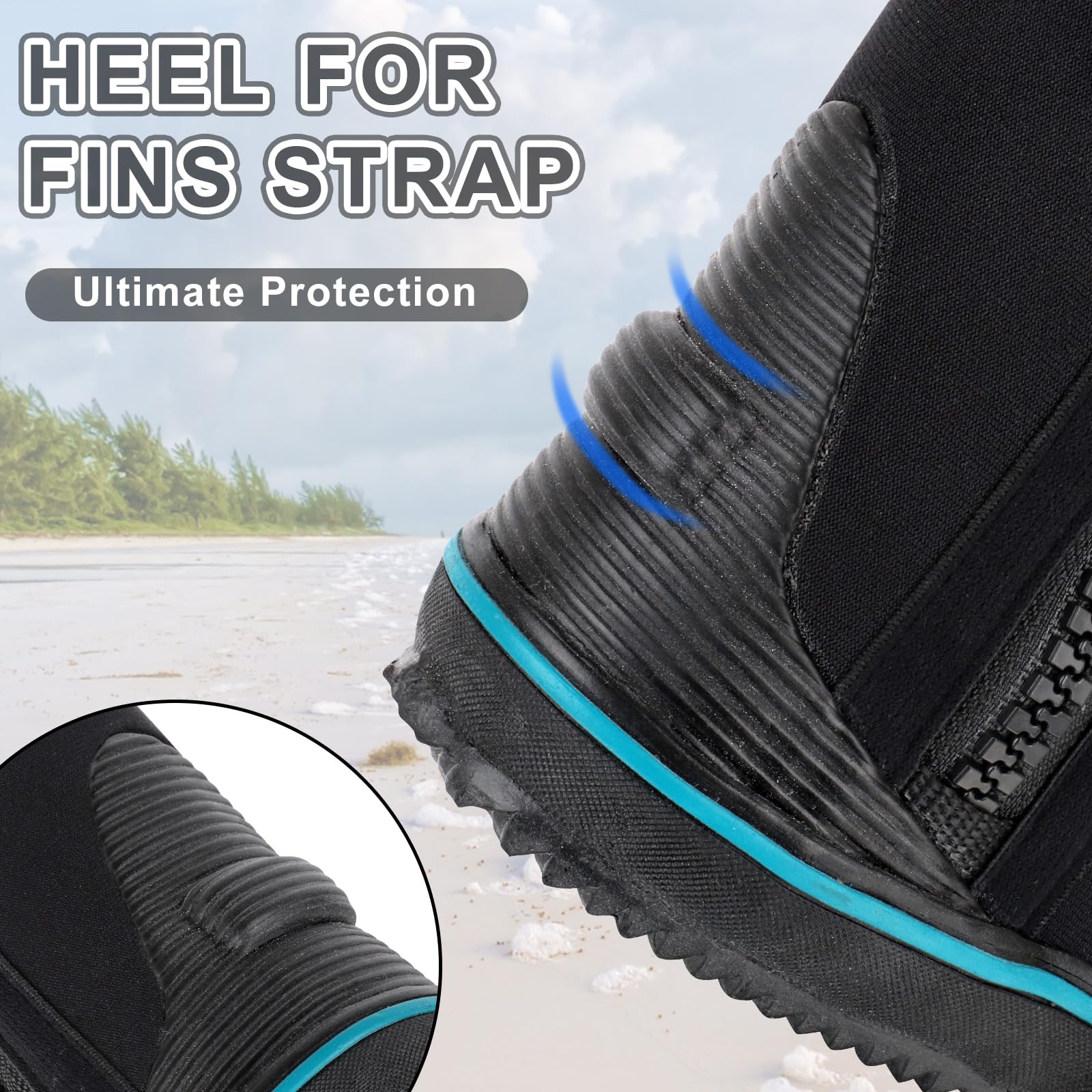 Buty neoprenowe, 5 mm, dla mężczyzn i kobiet, buty do nurkowania z antypoślizgową gumową podeszwą, neoprenowe, do nurkowania, surfowania, raftingu, na plażę, do siatkówki