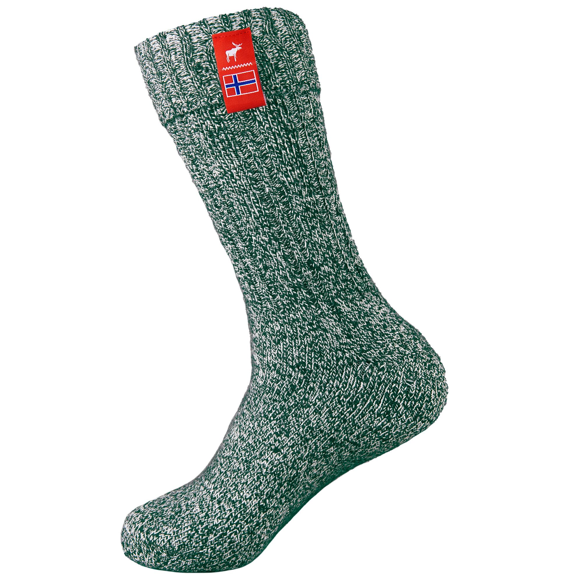 The Nordic Sock Company Unisex Pine Green Norwegian Fjord Sock - (Uk 9-11 | Eur 43-45)
