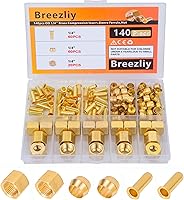 Vista 9 de 1/4", 3/8", 5/16", 1/2" OD Inserto de Compresión de Latón, Manga de Virola, Tuerca 200PCS