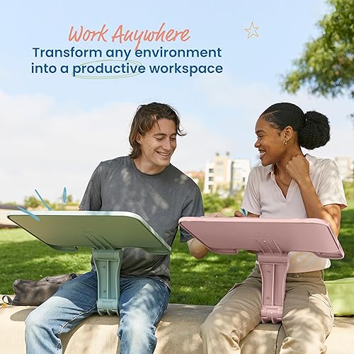 Miniatura 3 de ECR4Kids The Surf Escritorio portátil plegable, grande, asiento flexible, color rosa