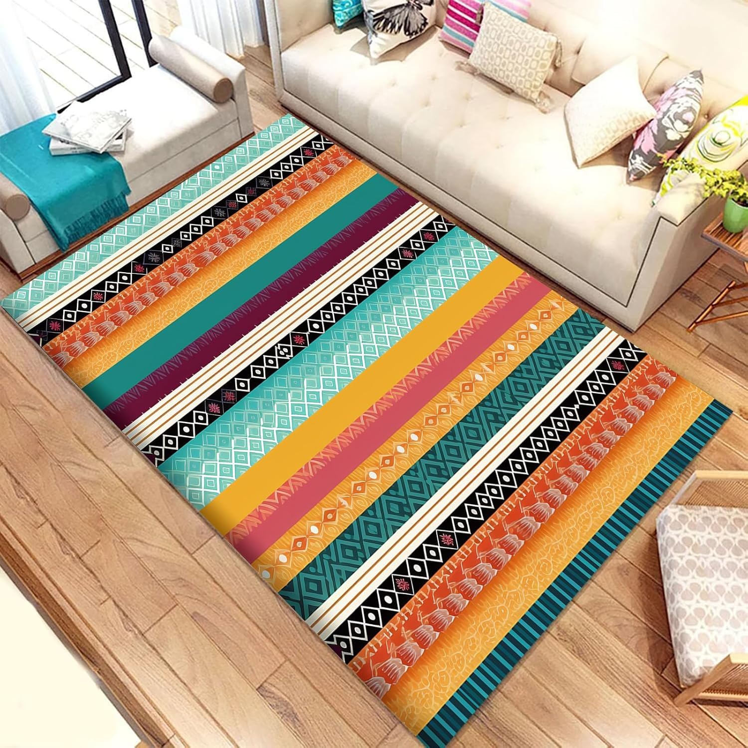 Tapis maison moderne doux et stable contre les sols froids du salon