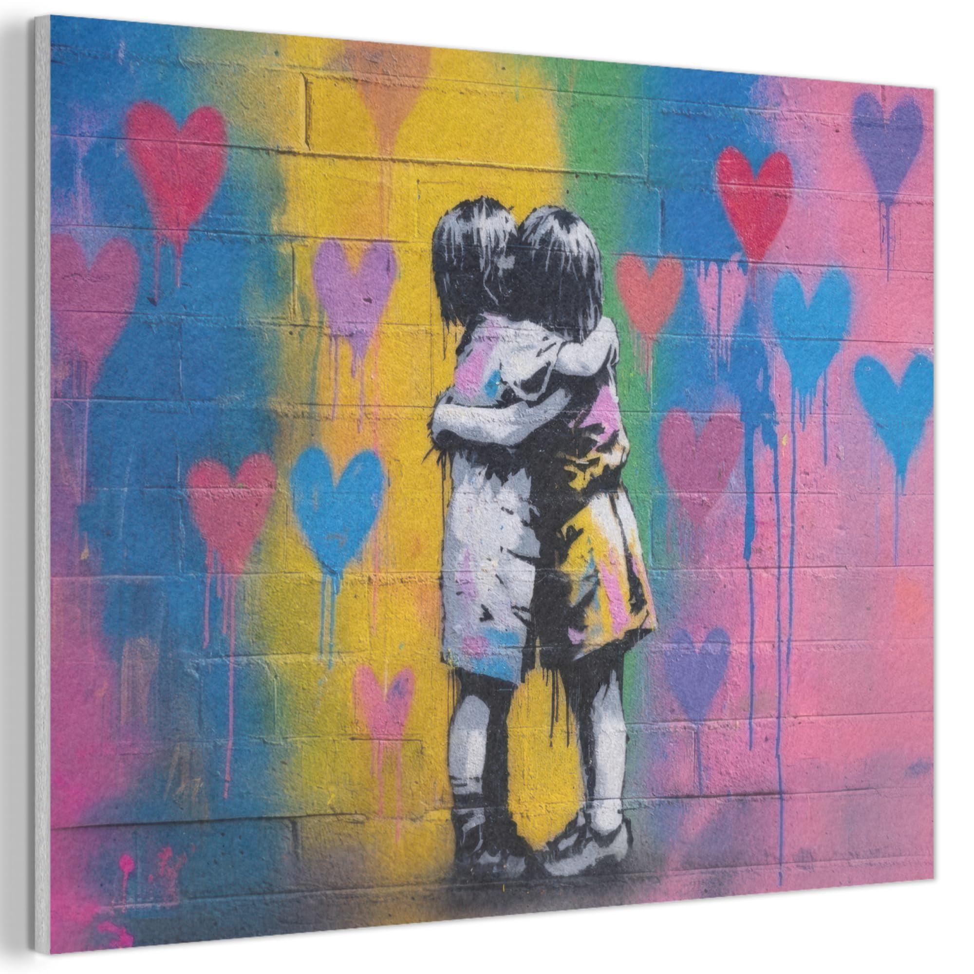 MuchoWow© Felt Panel 100x70 cm Framed Design Print Accent Interior Wallart Decoration Wall Art Kids - Cuddly - Colorful - Wall