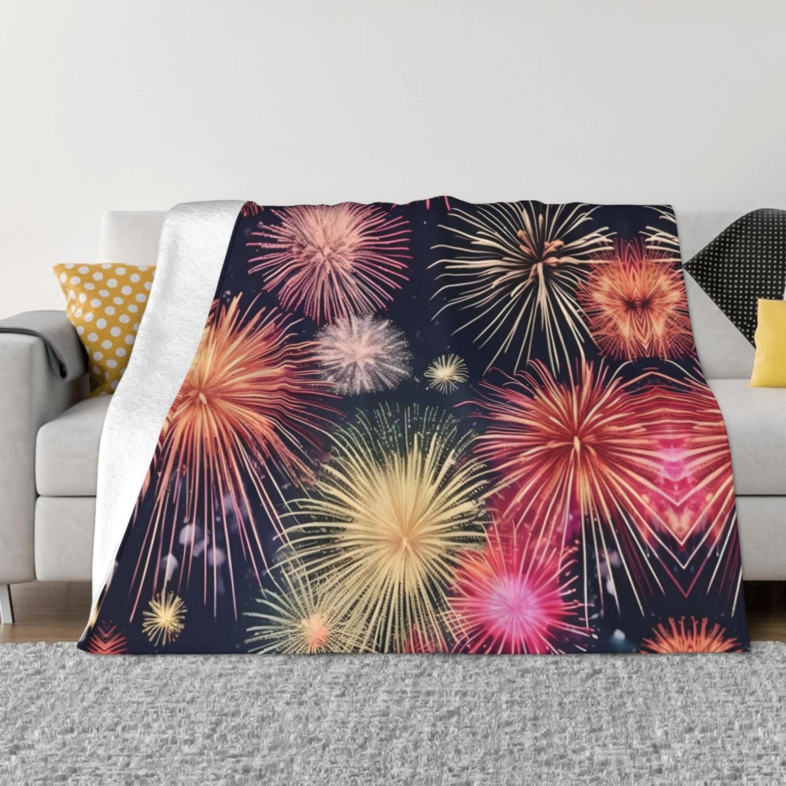 Couverture polaire flanelle douce jeté de canapé lit imprimé 127x152cm