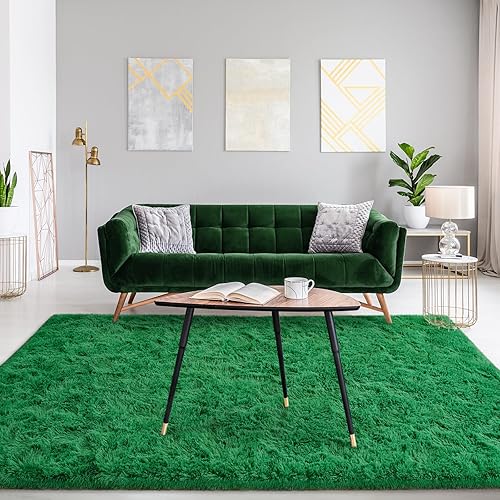 Miniatura 88 de Jelymark - Alfombra de interior peluda, mullida y supersuave para dormitorio, de 3 x 5 pies, para sala de estar, decoración del hogar, dormitorio