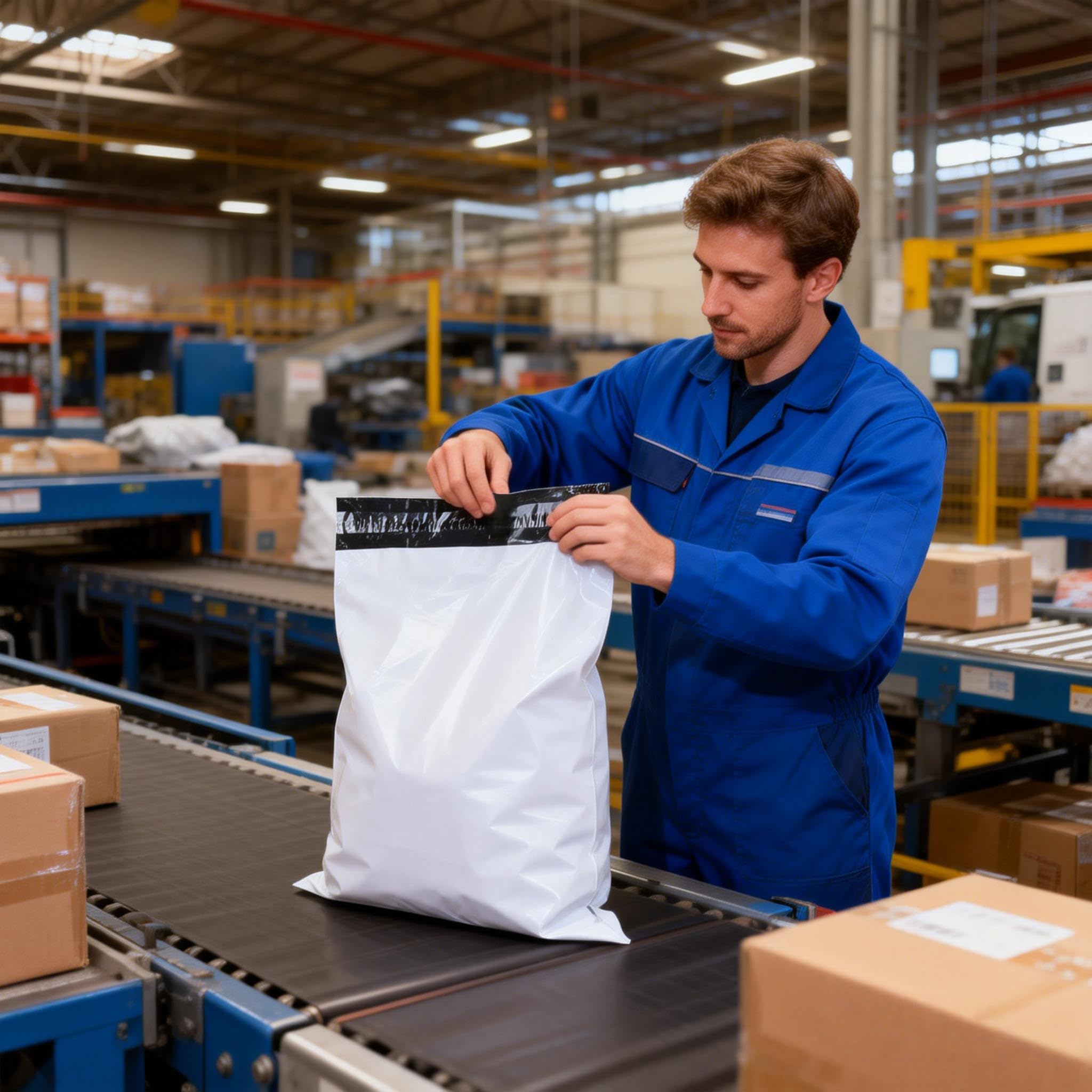 25 cm x 33 cm Poly Mailers, białe torby wysyłkowe i kopertowe opakowanie 10 sztuk
