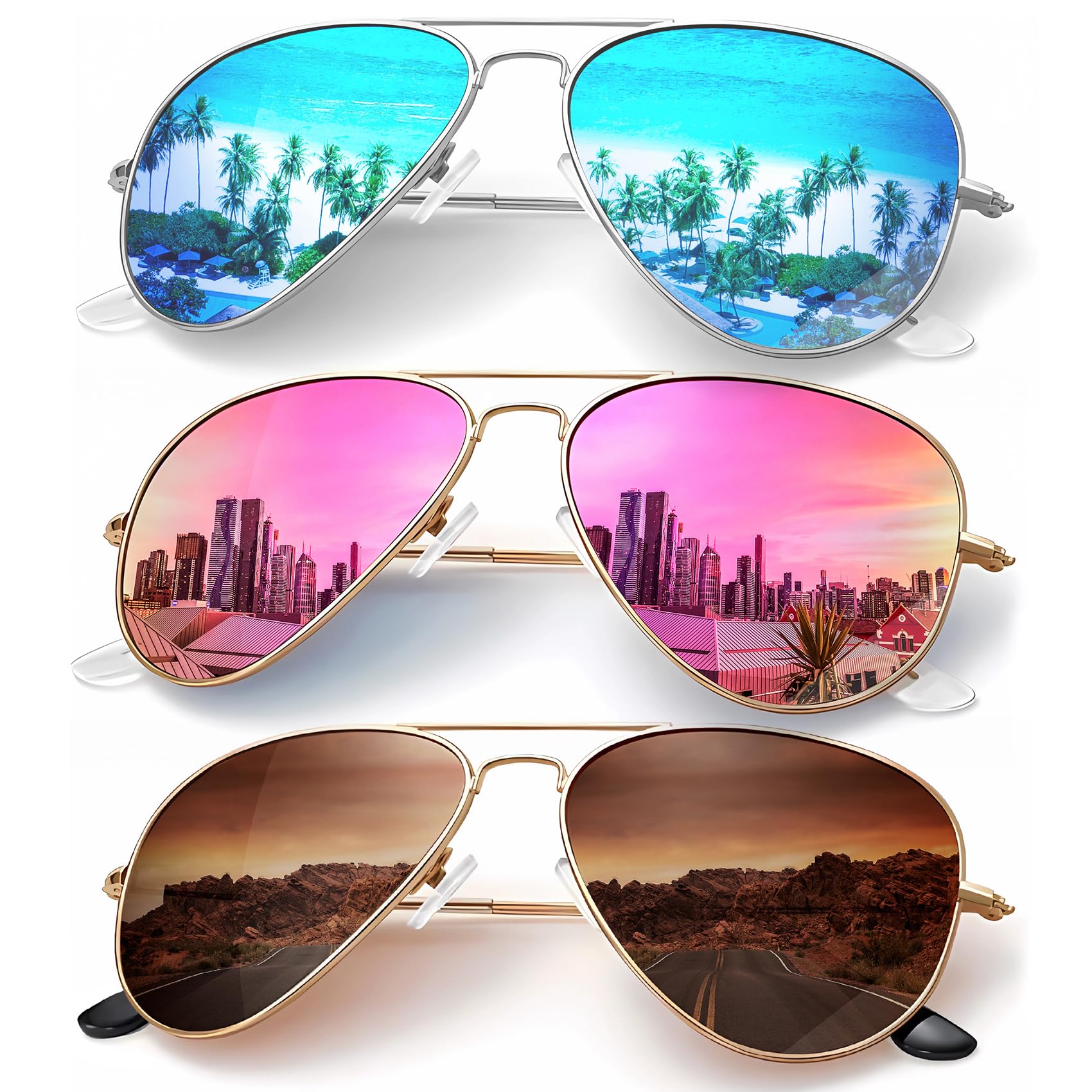 KALIYADI Classic Aviator Sunglasses for Men Women Driving Sun glasses Polarized Lens UV Blocking