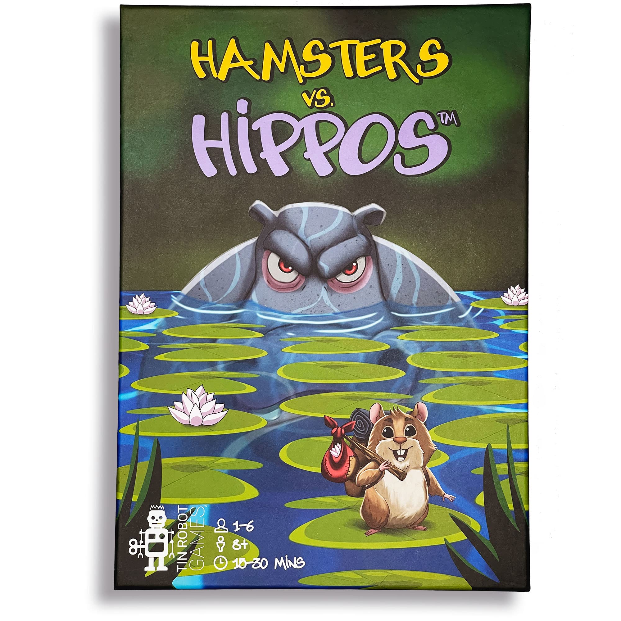 Hamsters vs. Hippos | Tile Flipping Game | 8+ | 1-6 Players | Press-your-luck | Cute Hamsters | Family Game Night | 30 - 40 Minutes Playtime