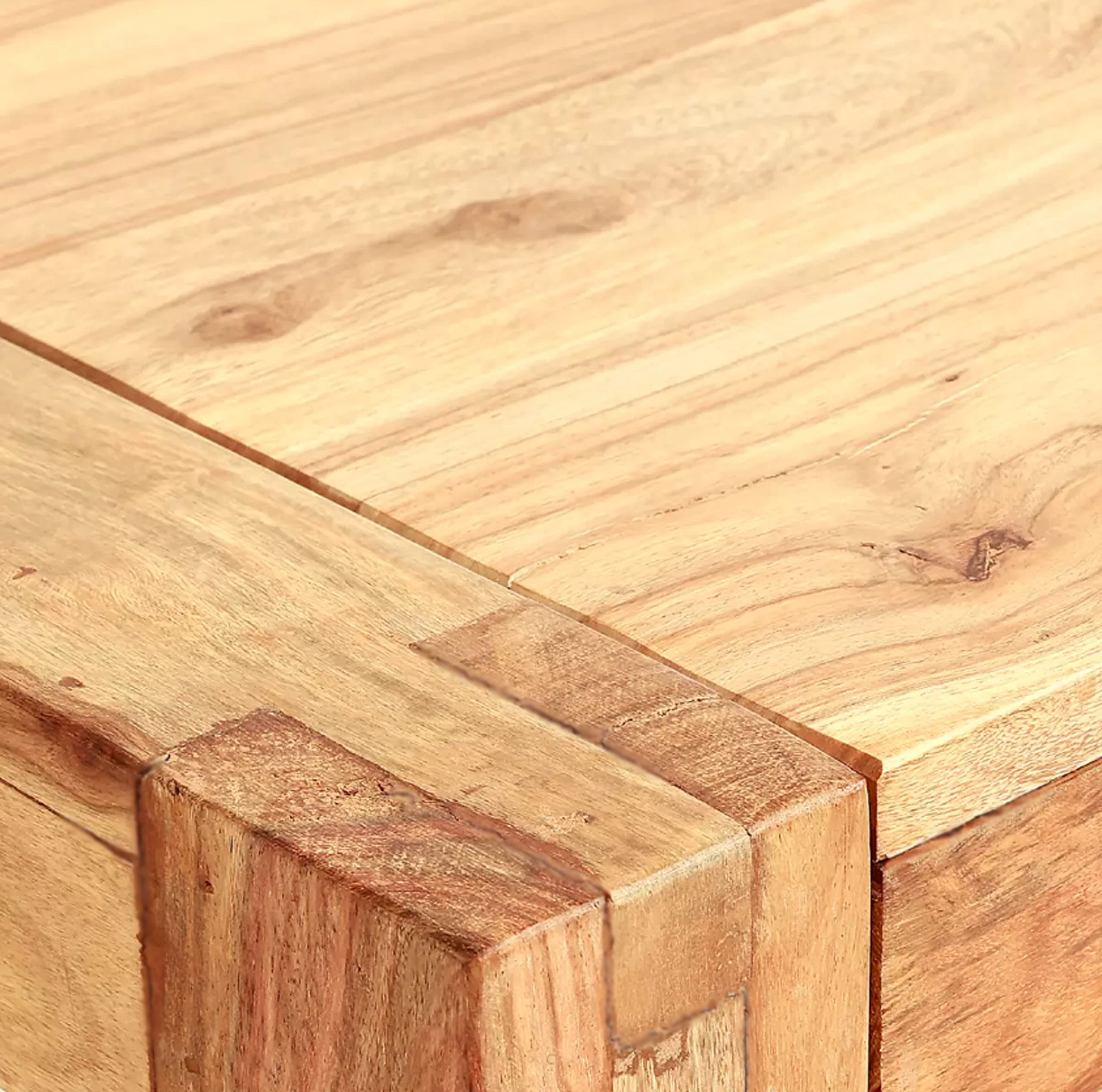 WOLF MÖBEL GmbH & Co. KG YOGA - Tavolo da pranzo in legno naturale, 140 x 76 x 90 cm (L x A x P)