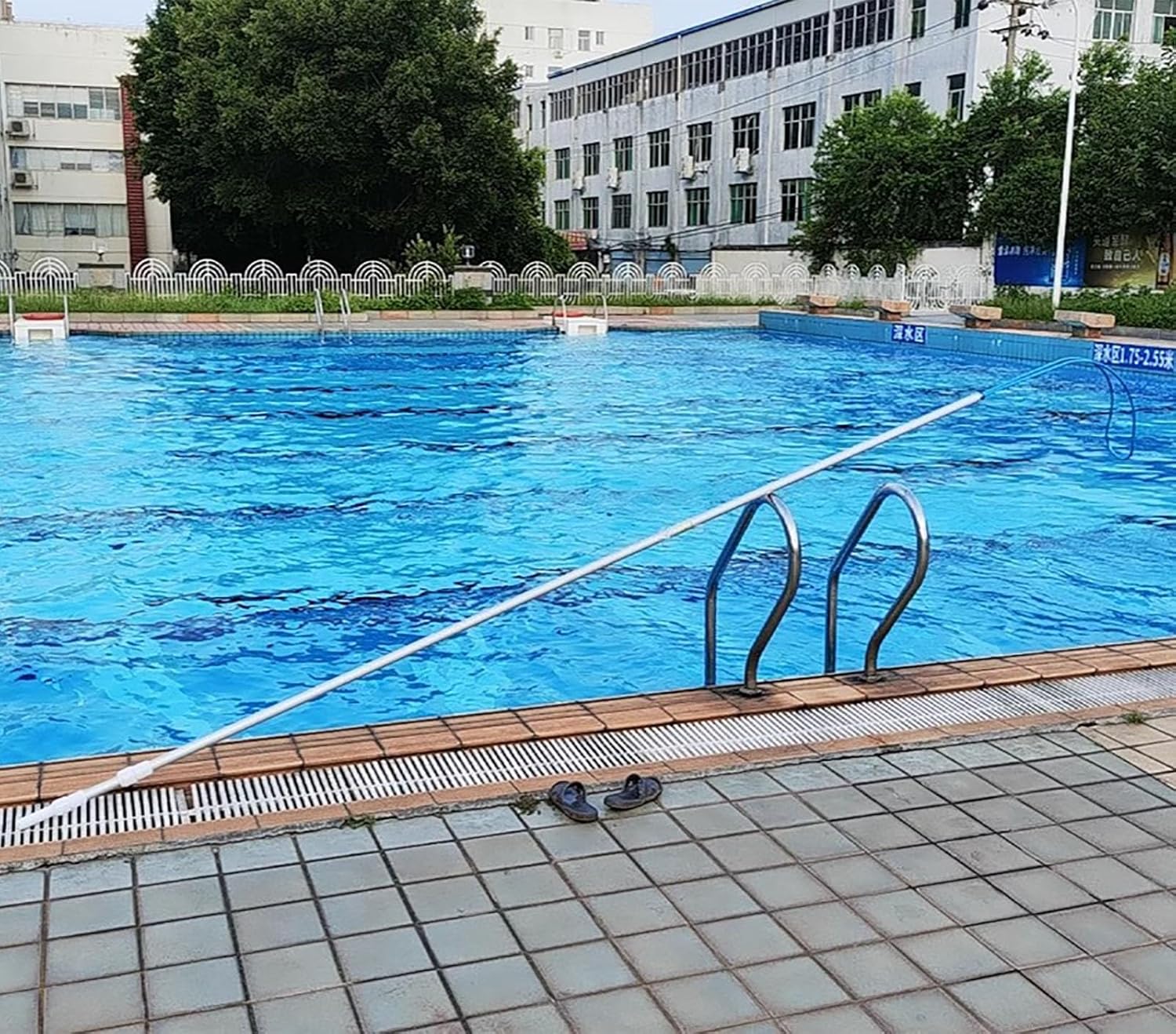 Telescopic Aluminum Pool Safety Hook - Lifeguard Rescue Equipment, 300cm Preserver Pole for Training & Emergency Use, Durable & Reliable Lifesaving Tool